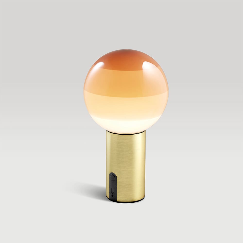 Marset DIPPING LIGHT portable - cream brushed brass base