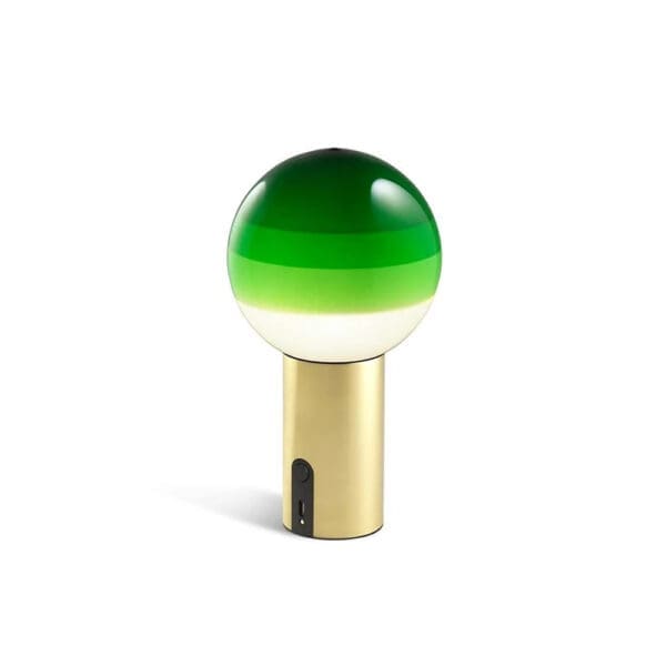 Marset DIPPING LIGHT portatile - verde base ottone spazzolato