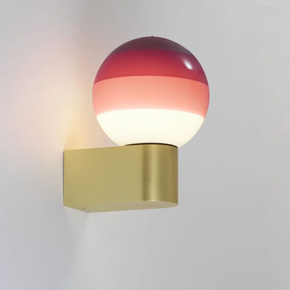 Marset DIPPING LIGHT A1-13 wall - burgundy e brass spazzolato