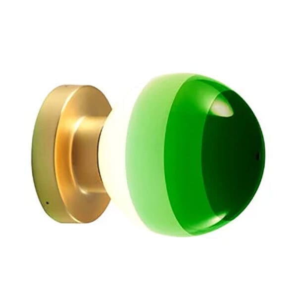 Marset DIPPING LIGHT A2-13 parete - verde e ottone spazzolato