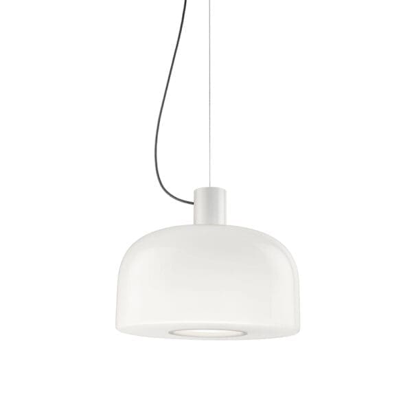 Flos BELLHOP GLASS S2 suspension - glass and white aluminium