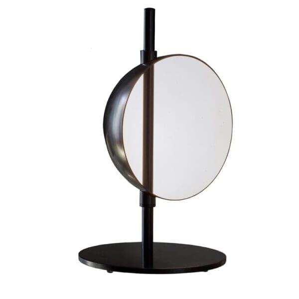 Oluce SUPERLUNA tavolo - nero e asta nera