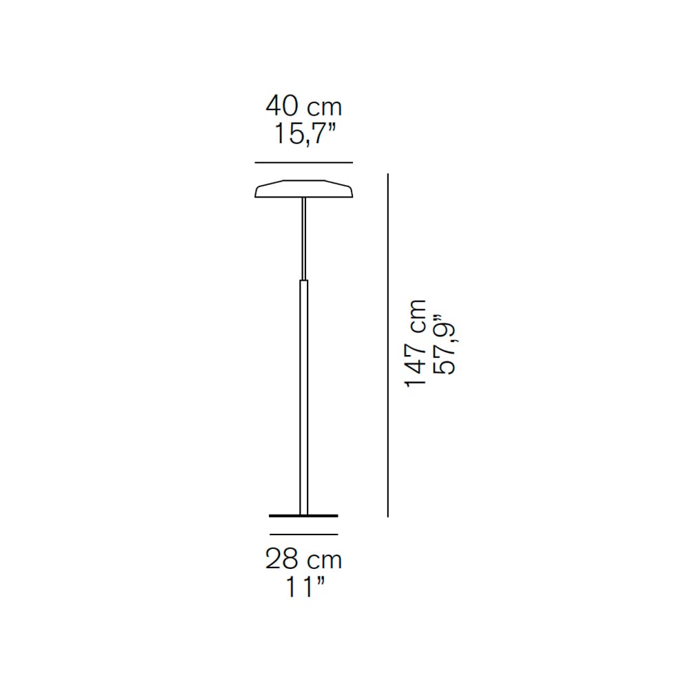 Oluce DORA floor - satin black nickel and smoked glass - Image 3