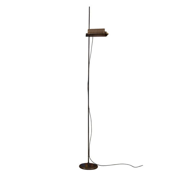 Oluce COLOMBO floor - anodized bronze and black rod