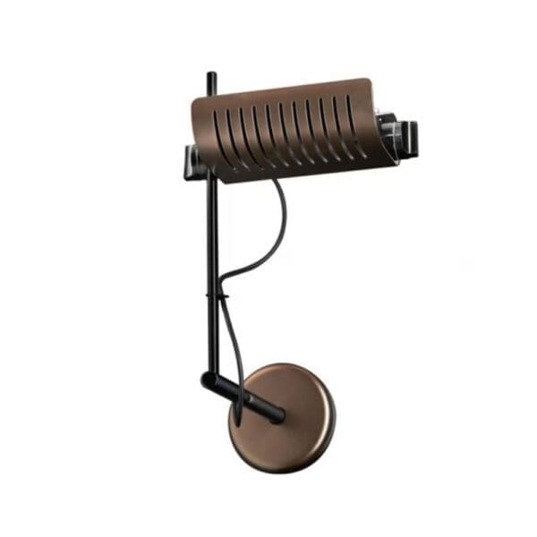 Oluce COLOMBO wall - anodized bronze and black rod