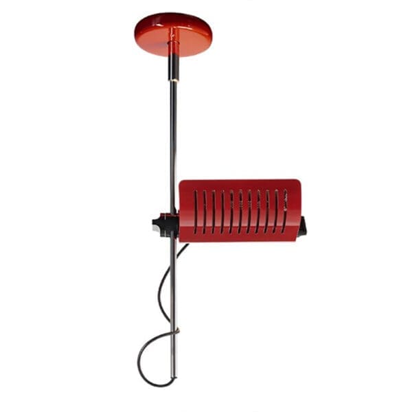 Oluce COLOMBO sospensione - rosso scarlet e asta cromata