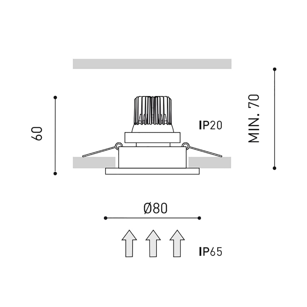 Arkoslight BATH ROUND TRANS 5W - 3000K - matt white - Image 3