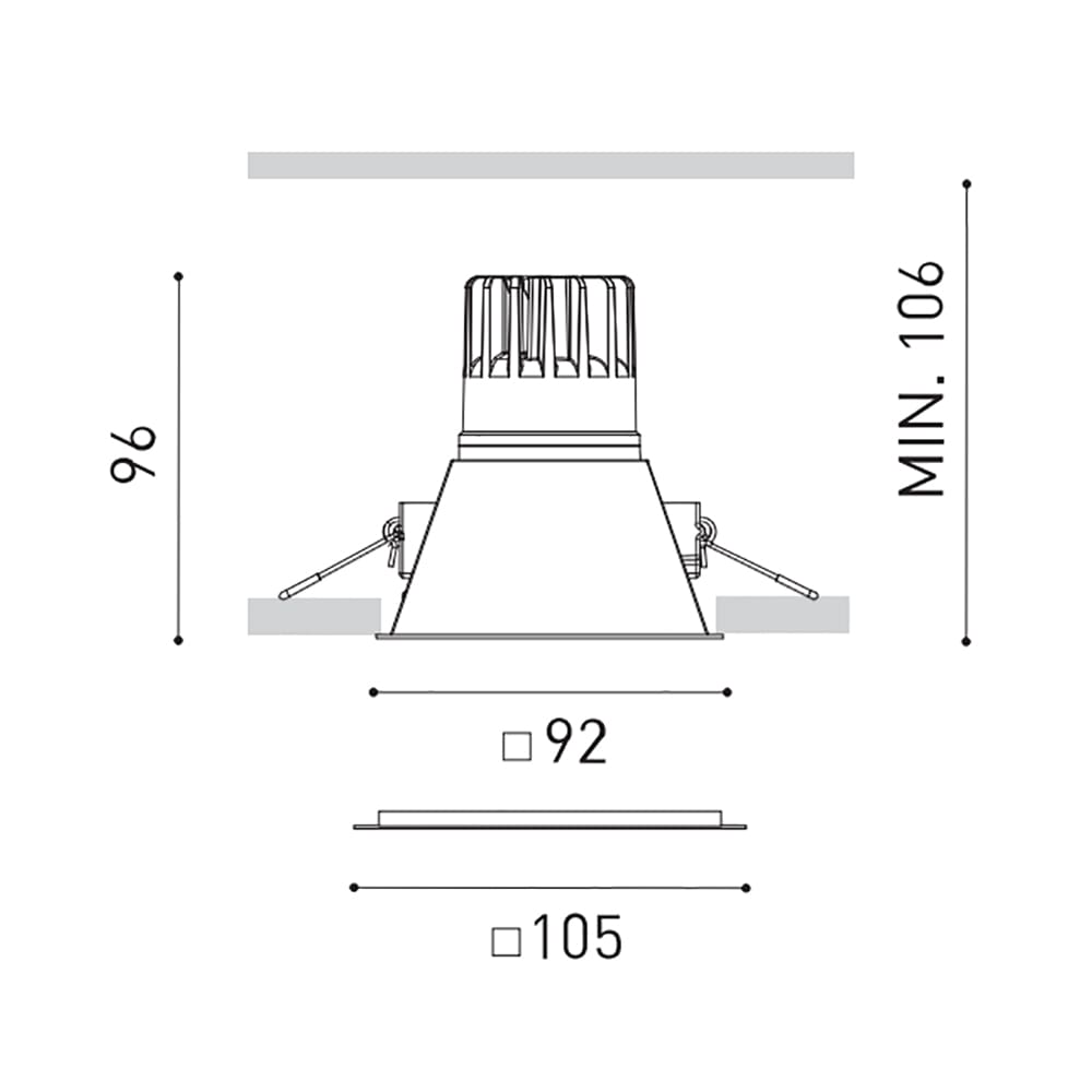 Arkoslight SWAP SQUARE 5W - 3000K - oro - immagine 3