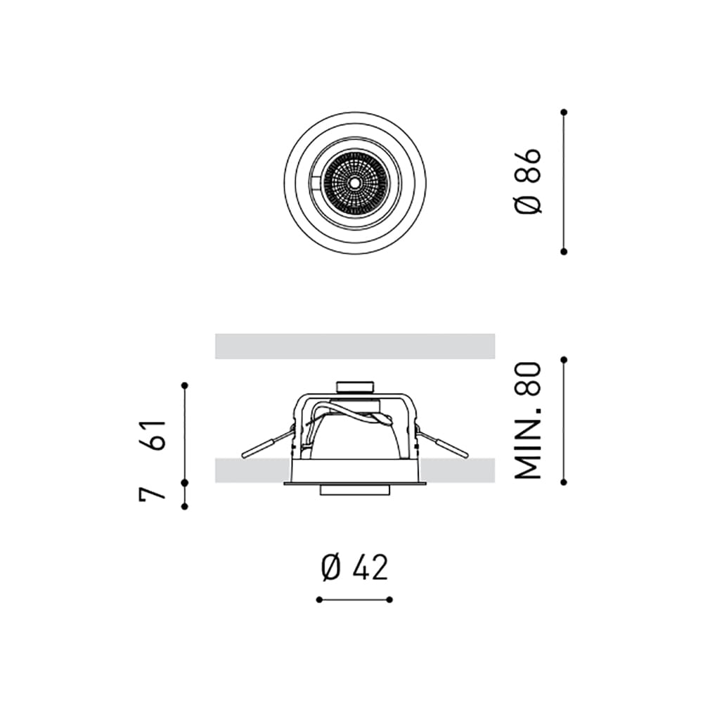 Arkoslight POP UP DIM DALI 56º - 2700K - textured white - Image 3
