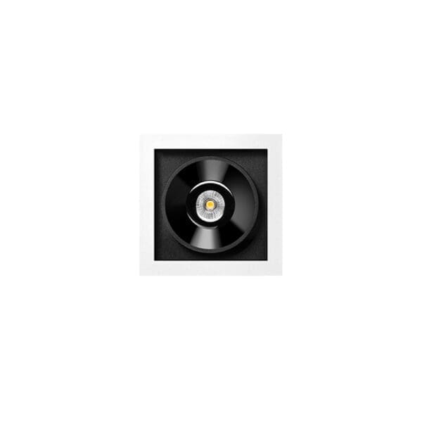 Arkoslight BLACK FOSTER RECESSED 1 SPOT DIM DALI - 3000K - black and white