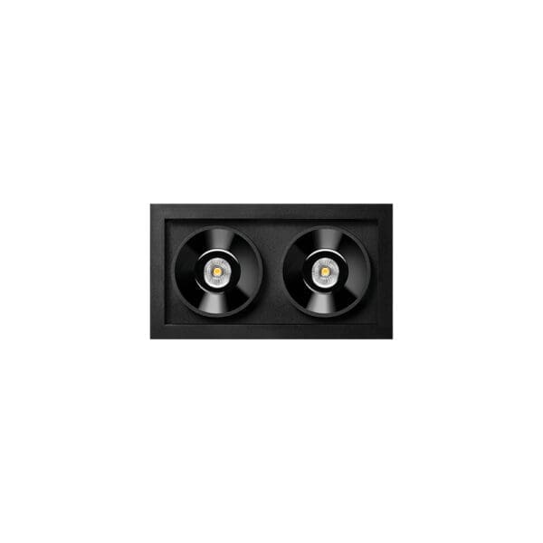 Arkoslight BLACK FOSTER RECESSED 2 SPOT - 2700K - nero