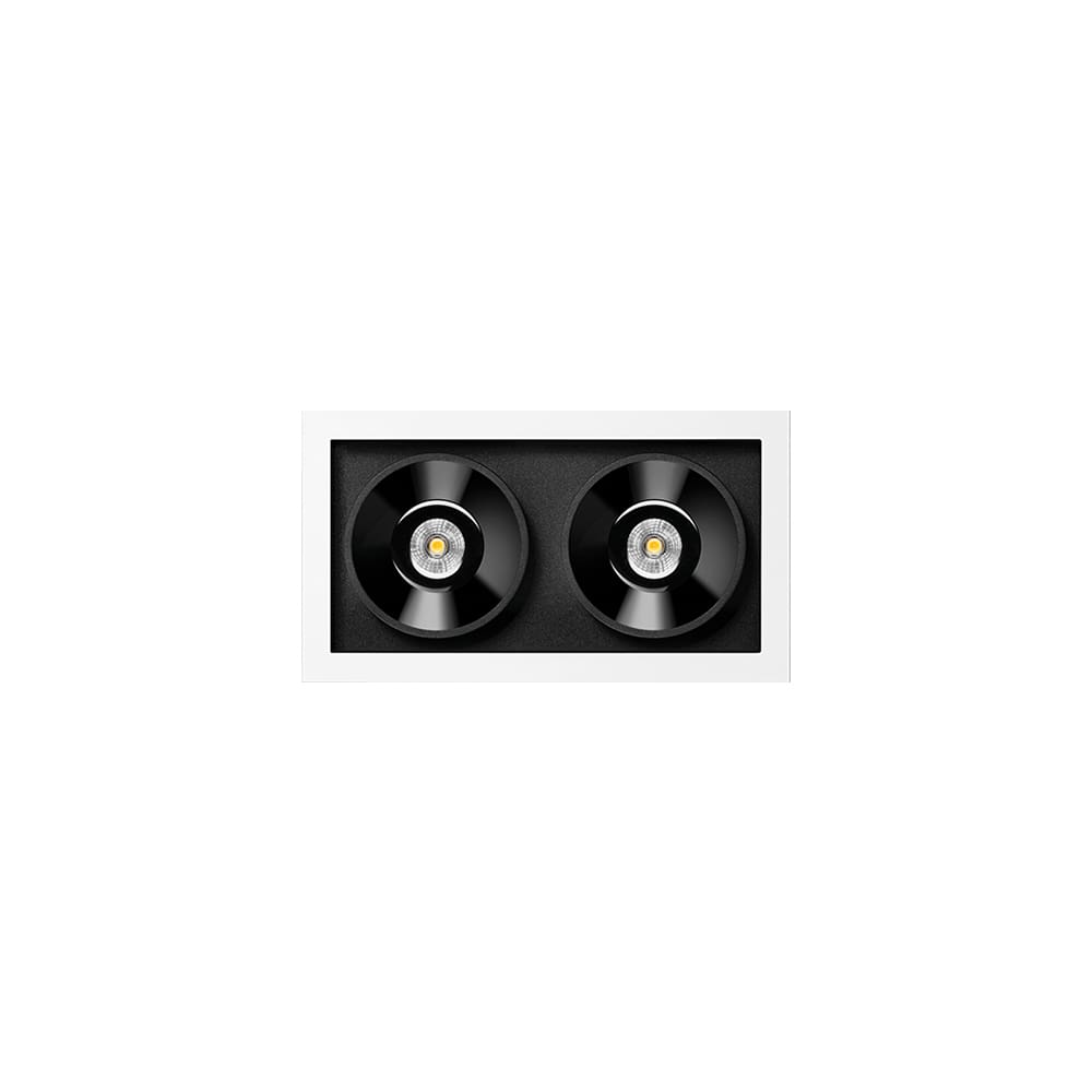 Arkoslight BLACK FOSTER RECESSED 2 SPOT - 2700K - bianco e nero