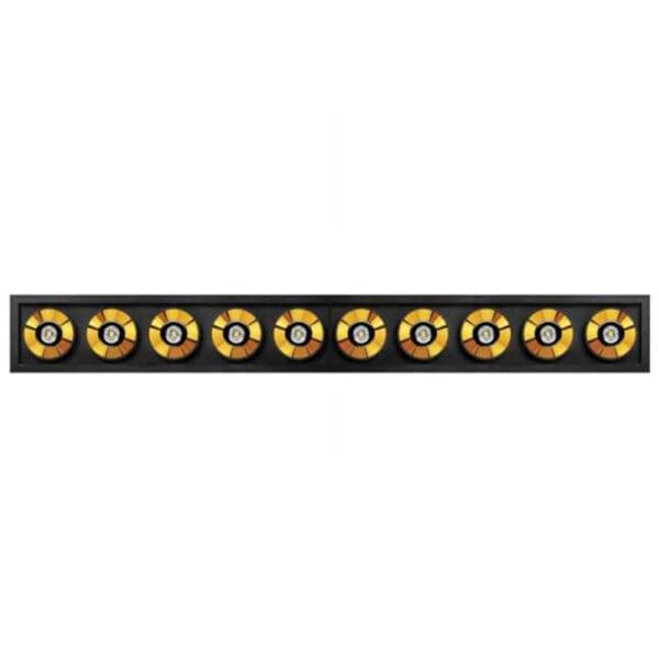 Arkoslight BLACK FOSTER RECESSED 10 SPOT - 3000K - nero strutturato e oro metallizzato