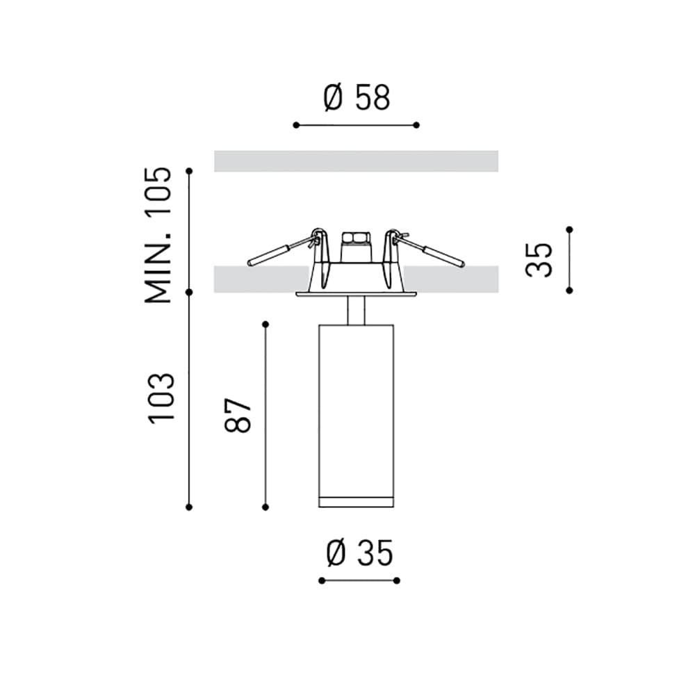 Arkoslight FIT 35 RECESSED MEDIUM - 2700K - textured black - Image 3