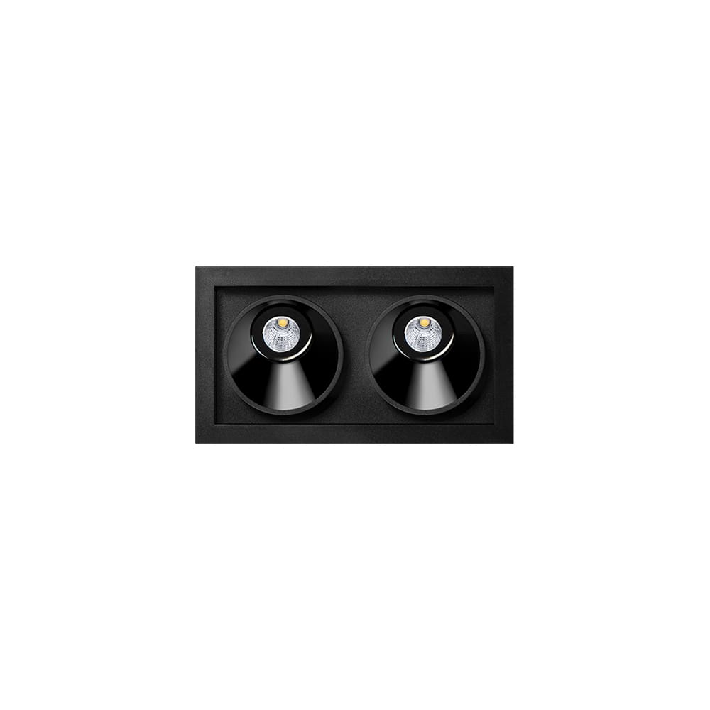 Arkoslight BLACK FOSTER Asymmetric Recessed 2 - 2700K - nero