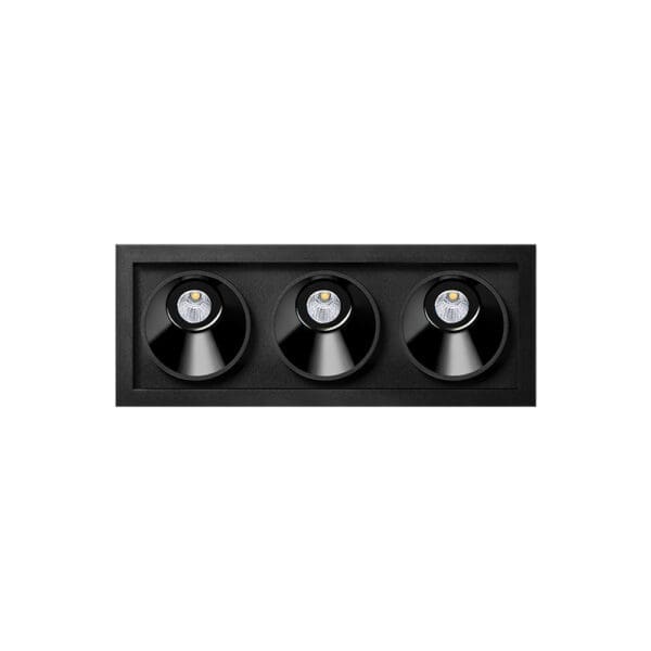 Arkoslight BLACK FOSTER Asymmetric Recessed 3 DIM DALI - 3000K - black