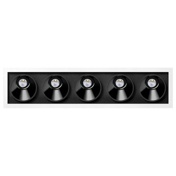 Arkoslight BLACK FOSTER Asymmetric Recessed 5 - 2700K - bianco e nero
