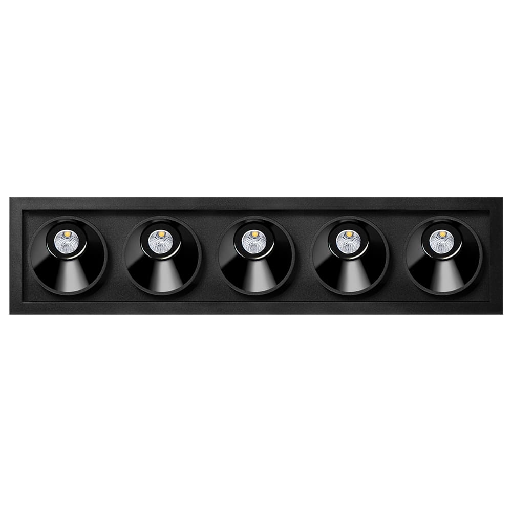 Arkoslight BLACK FOSTER Asymmetric Recessed 5 DIM DALI - 2700K - nero