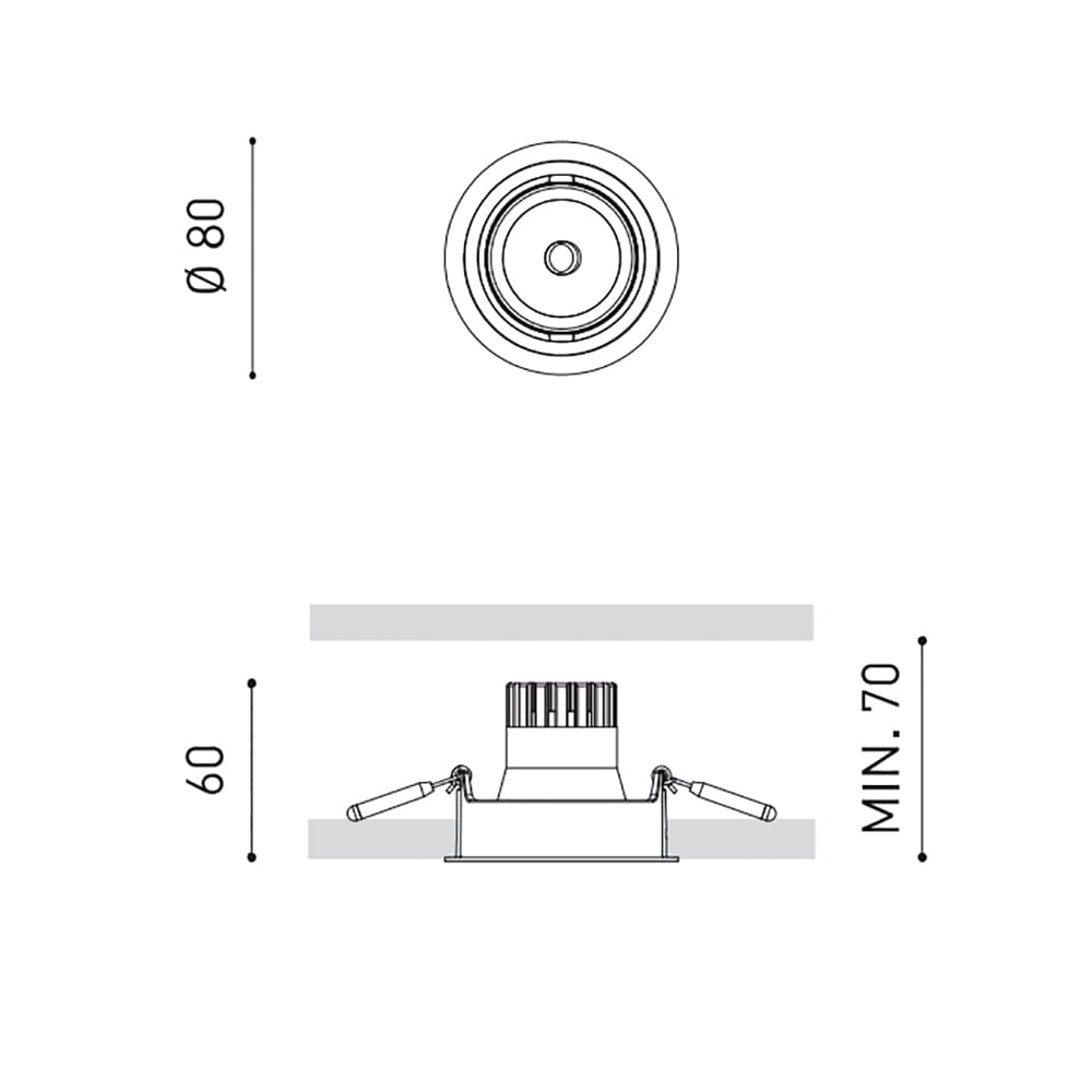 Arkoslight WELLIT S 1 41º - 3000K - nero strutturato - immagine 3