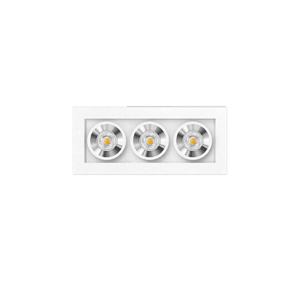 Arkoslight BLACK FOSTER MICRO RECESSED 3 - 2700K - DIM DALI - textured white and chrome
