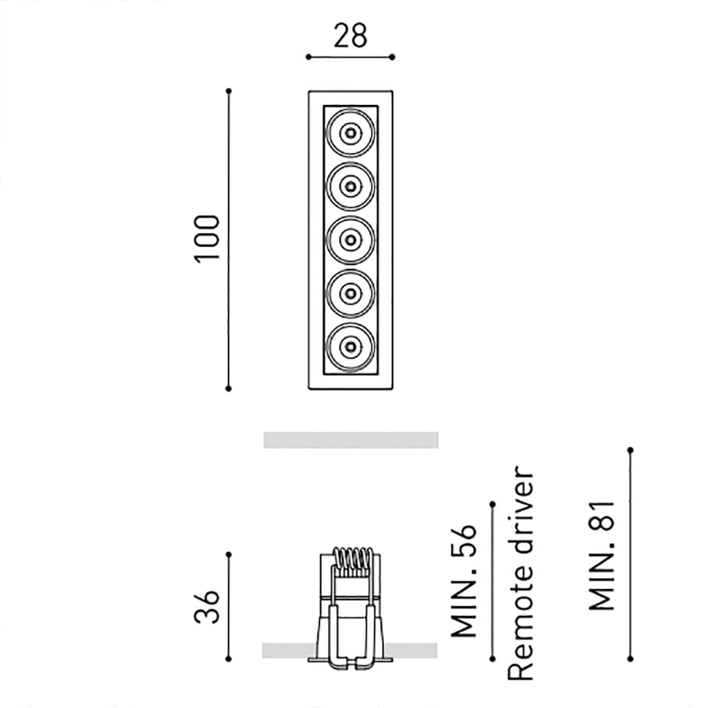 Arkoslight BLACK FOSTER MICRO RECESSED 5 - 2700K - black - Image 3