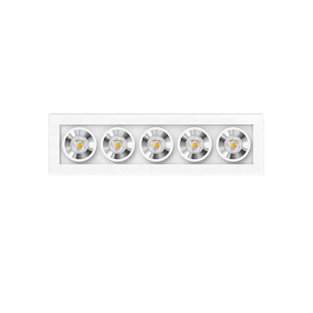 Arkoslight BLACK FOSTER MICRO RECESSED 5 - 3000K - textured white and chrome