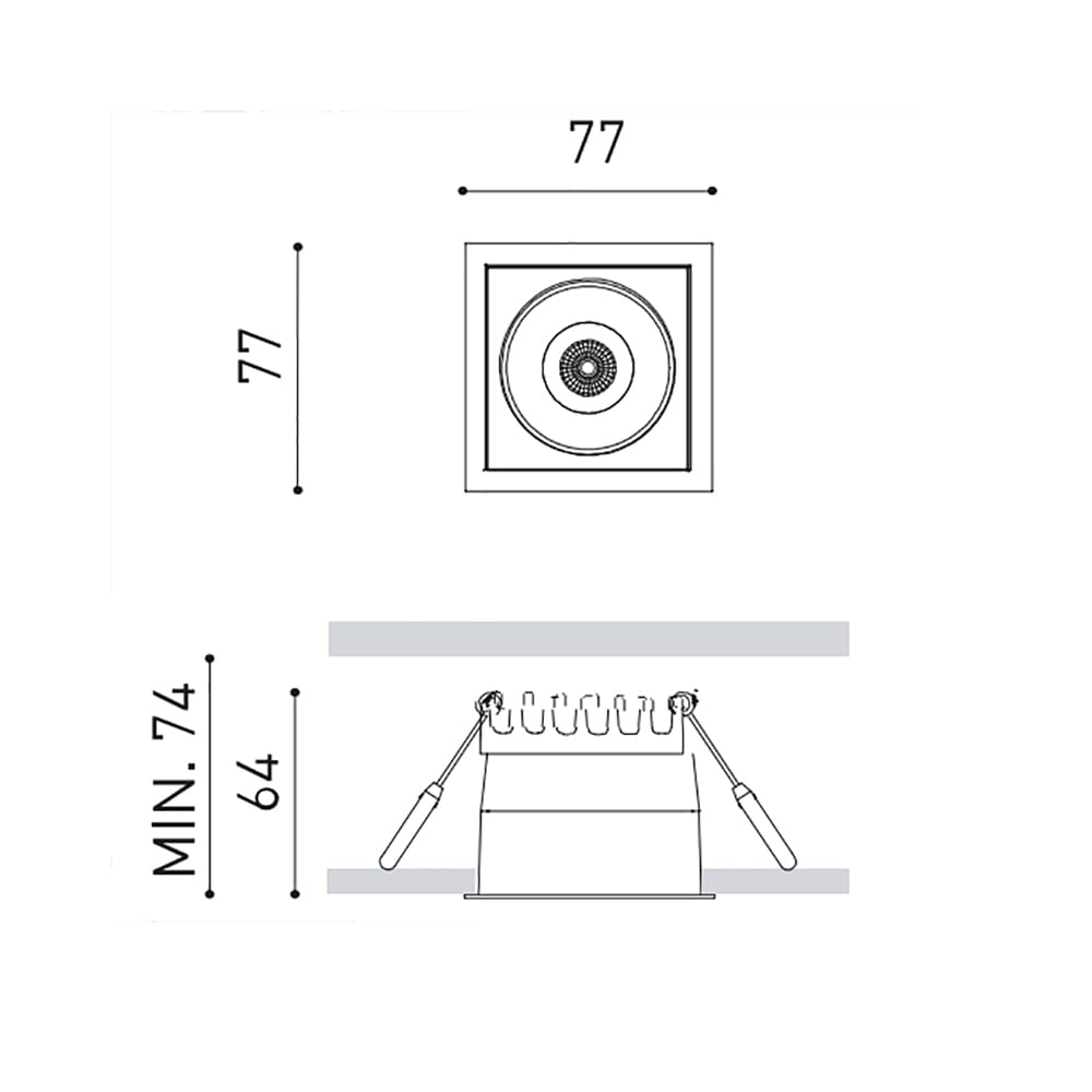 Arkoslight BLACK FOSTER S RECESSED 1 SPOT - 3000K - black - Image 3
