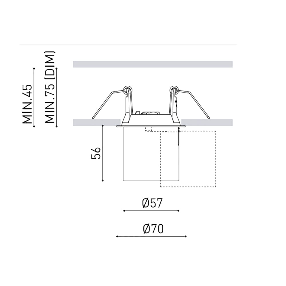 Arkoslight FLIP RECESSED SPOT DIM DALI - 2700K - nero strutturato - immagine 3