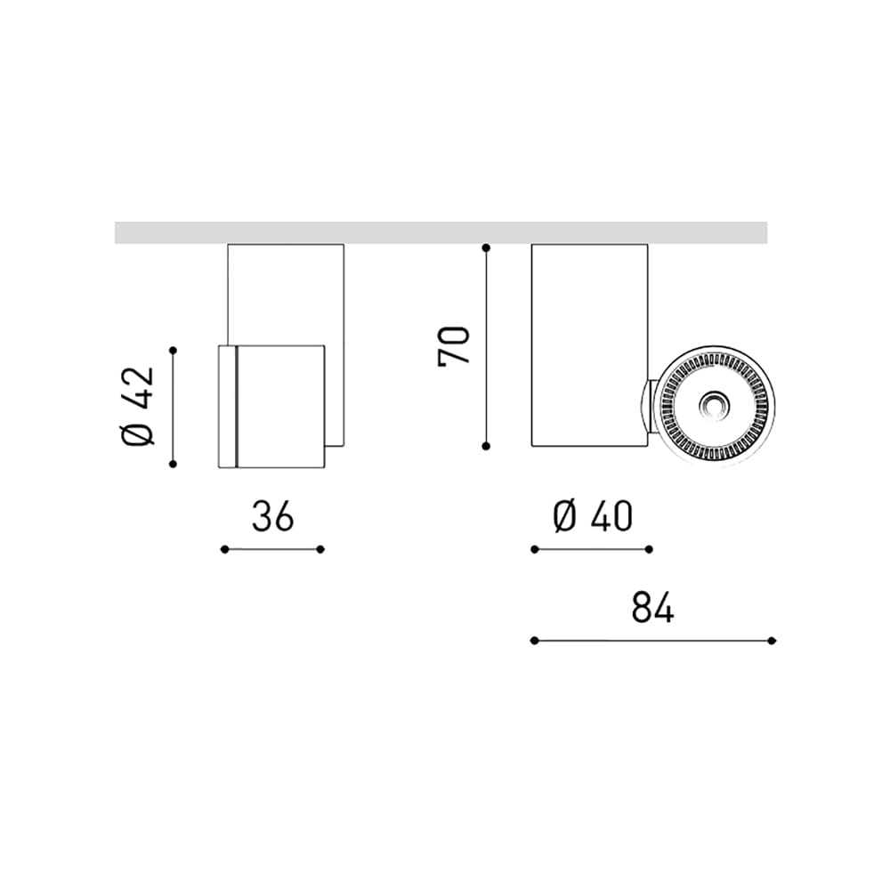 Arkoslight IO SURFACE 30º - 2700K - nero strutturato - immagine 3
