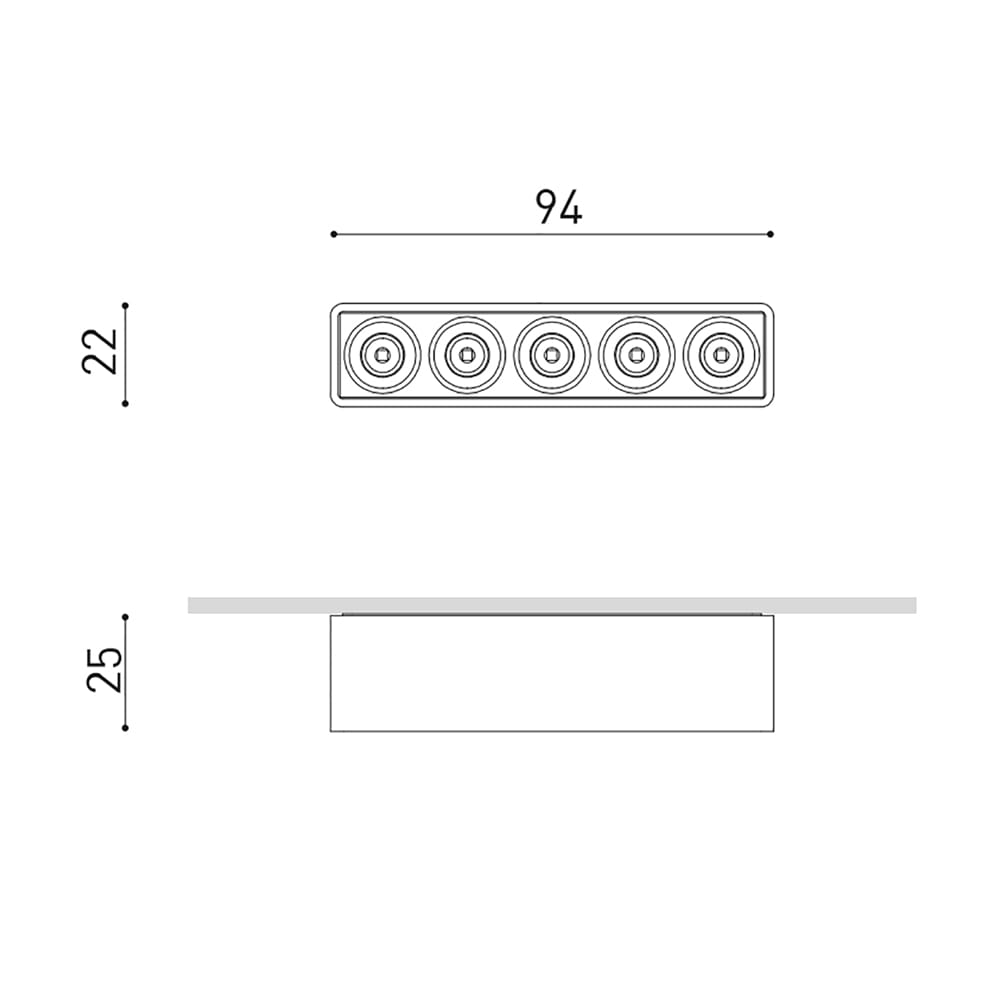 Arkoslight BLACK FOSTER MICRO SURFACE 5 - 3000K - nero strutturato - immagine 3