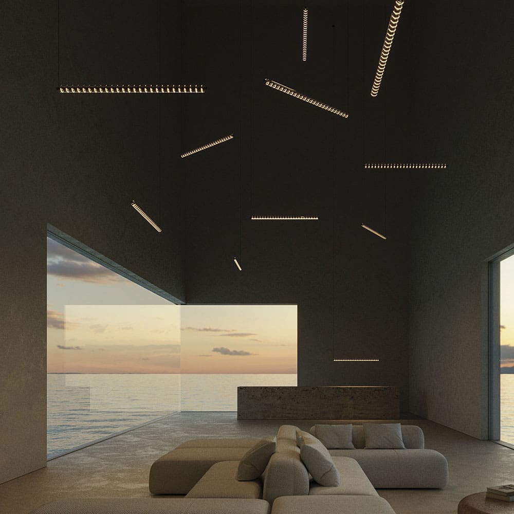 Arkoslight LOOP 1300 INDIRECT BASE - DIM DALI 3000K - bianco strutturato - immagine 2