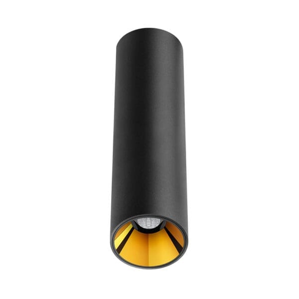 Arkoslight SHOT LIGHT S SURFACE 25 FLOOD - DIM DALI 2700K - nero strutturato e oro metallizzato