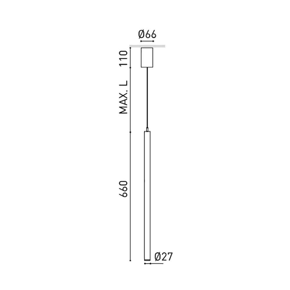 Arkoslight STICK BASE 66 2M MEDIUM - DIM DALI 3000K - metallic gold - Image 3