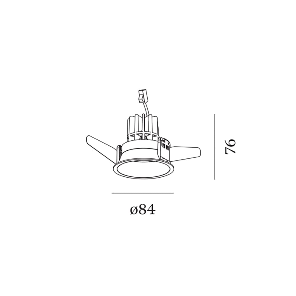 Wever e Ducrè DEEP 1.0 - LED 3000K blade springs 56° - white aluminium - Image 3