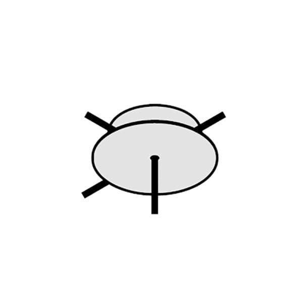 Cini&Nils CORDINA Rosone Derivazione con foro centrale - nero