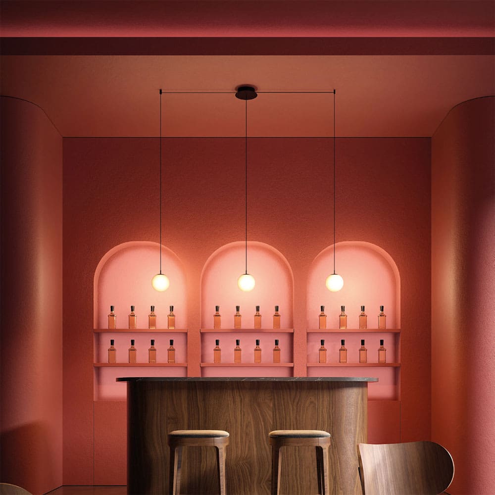 Cini&Nils ROSONE CORDINA 3 uscite - 1-10 Push con foro centrale - nero - immagine 2