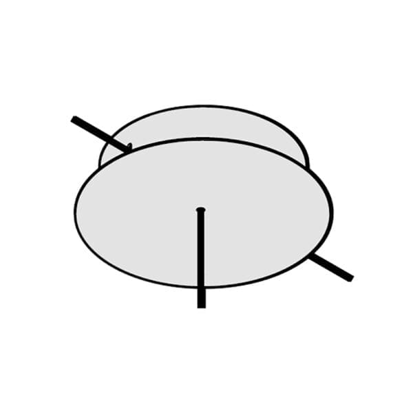 Cini&Nils CORDINA Ceiling rose 3 exit - 1-10 Push with central exit - black