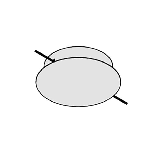 Cini&Nils ROSONE CORDINA 2 uscite - 1-10 Push senza foro centrale - bianco