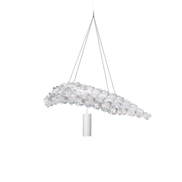 SLAMP NUVEM MODULO SINGOLO con faretto (senza rosone) - bianco