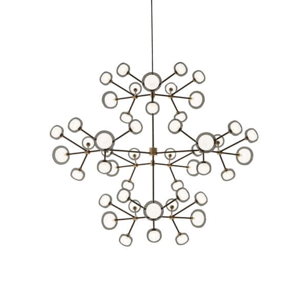 Tooy NABILA 552.48 FLAT - nero opaco, ottone spazzolato e vetri fumè