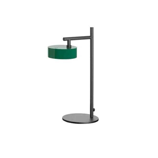 Oluce BERLIN-OUT 244 - tavolo - struttura nera e riflettore verde