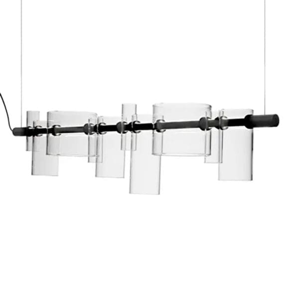Oluce DANCING GLASS - sospensione - transparent glass