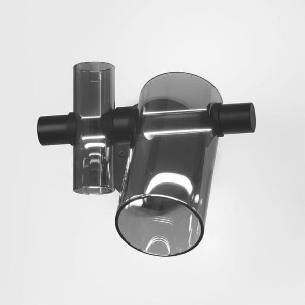 Oluce DANCING GLASS - wall - smoked grey glass