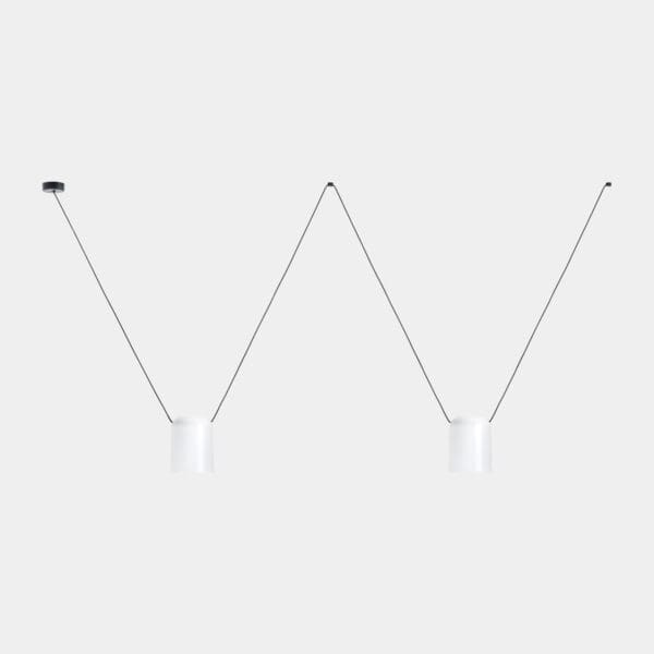 LEDS C4 - Lampada a sospensione Attic Double Rectangular Shape 1200mm - Bianco
