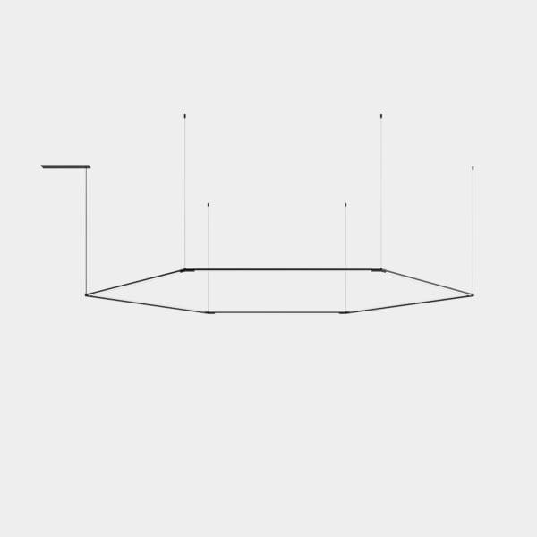 LEDS C4 - Lampada a sospensione Tubs Modular Hexagonal - Nero