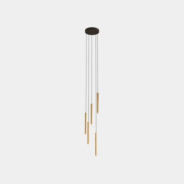 LEDS C4 - Lampada a sospensione Candle 5 Bodies Chandelier - Nero