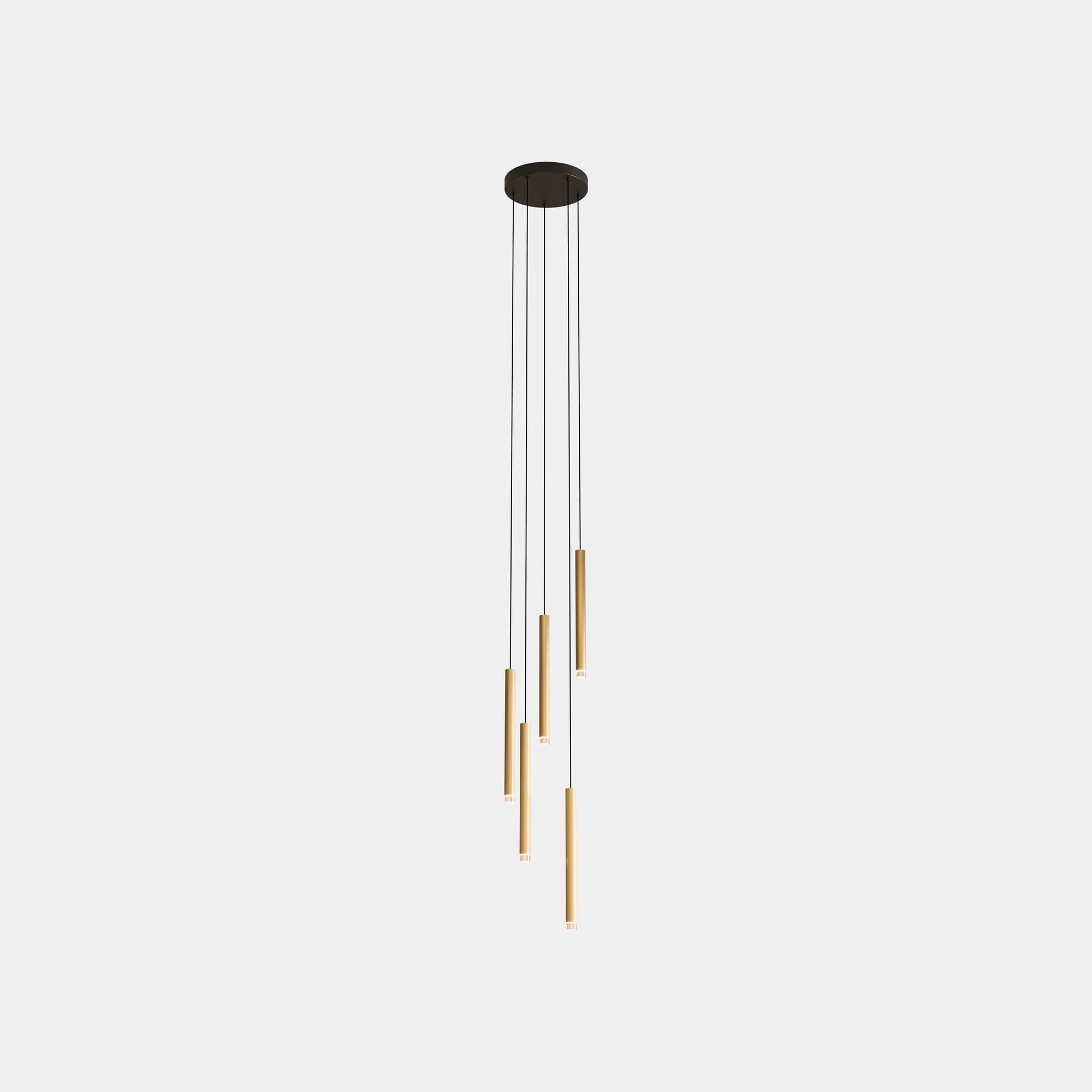 LEDS C4 - Lampada a sospensione Candle 5 Bodies Chandelier - Nero