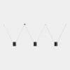 LEDS C4 - Lampada a sospensione Attic 3 Bodies Rectangular Shape 2200mm - Nero