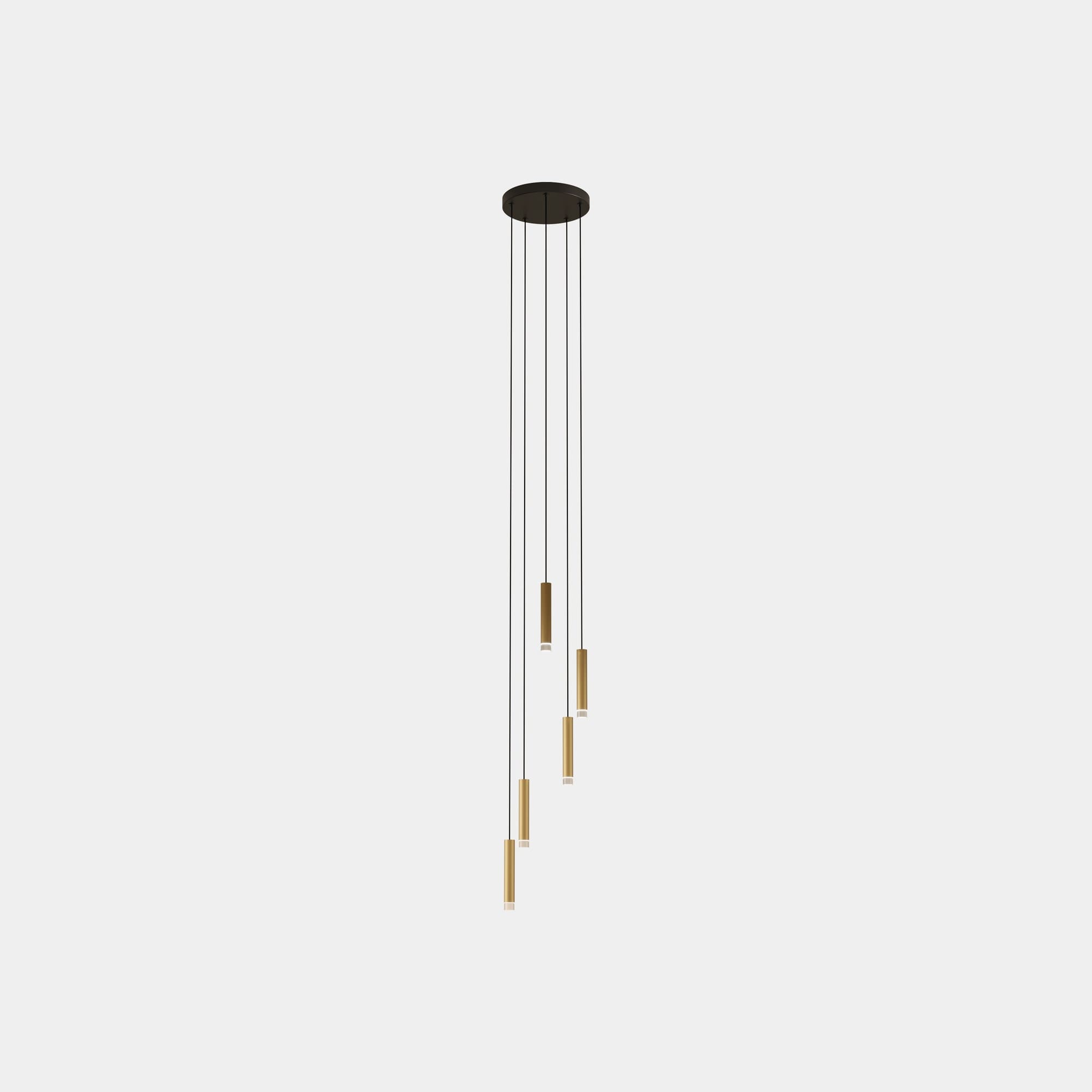 LEDS C4 - Lampada a sospensione Candle Xs 5 Bodies Chandelier - Nero