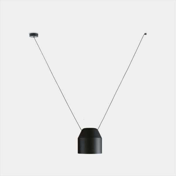 LEDS C4 - Lampada a sospensione Attic Hexagonal Shape V 2200mm - Nero